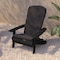 Flash Furniture Black Folding Adirondack Chairs-Gray Cushions, 2PK 2-JJ-C14505-CSNGY-BLK-GG - alternate 6